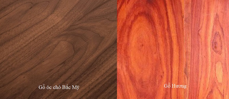 So sánh sự khác nhau giữa gỗ óc chó Bắc Mỹ và gỗ Hương